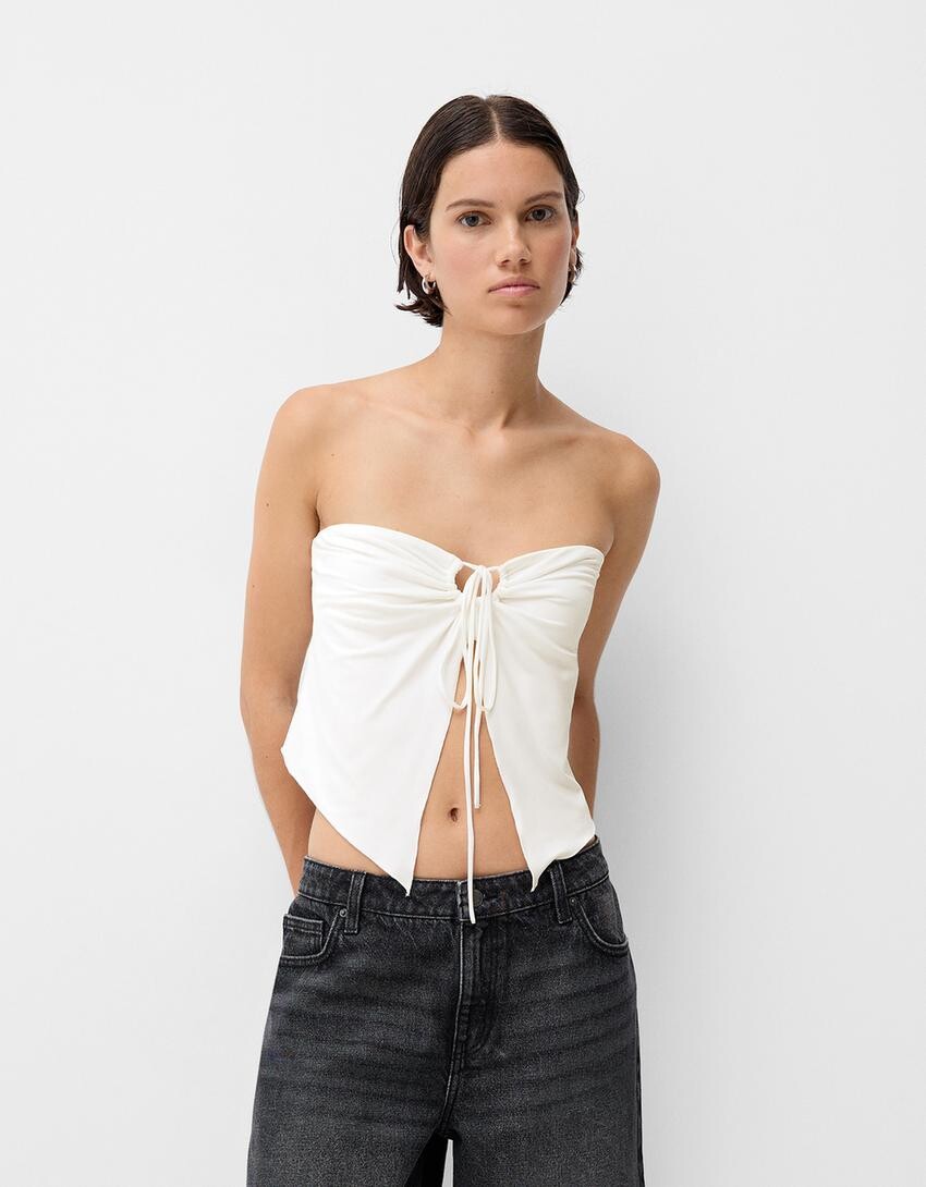 

Топ бандо Bershka, белый