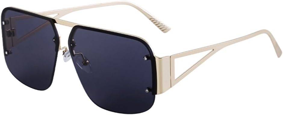 

Солнцезащитные очки MUTYNE увеличенного размера, квадратной формы, без оправы, модные, роскошные, без оправы, для мужчин, в стиле ретро, ​​полуободковые очки, C1 Gold Gray