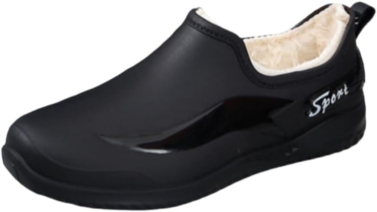 

Мужские короткие ботинки SPKFHD с резиновой подошвой и флисовой подкладкой, верх из ПВХ. Теплые и удобные. Подходят для работы и повседневного использования круглый год, черный