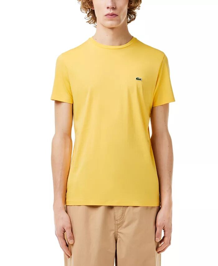 

Мужская футболка из хлопка пима с круглым вырезом Lacoste, желтый
