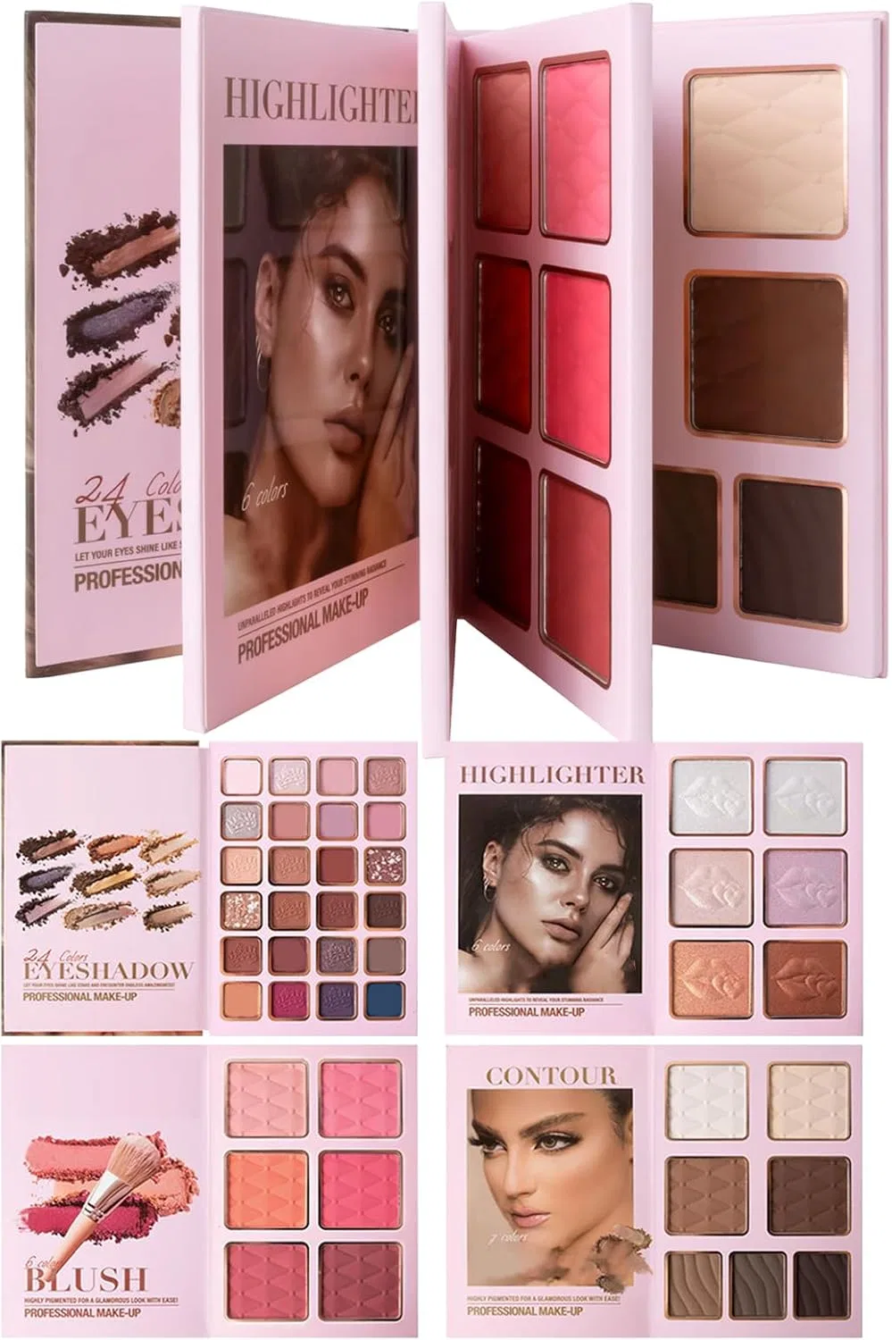 Палетка теней 43 цвета, мультифункциональная, No brand