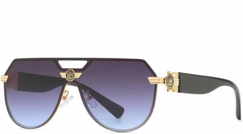 

LVTFCO Модные ретро солнцезащитные очки из смолы с градиентным покрытием для мужчин и женщин, с защитой от УФ-излучения UV400, для вождения, Mtyj080 Grey Blue