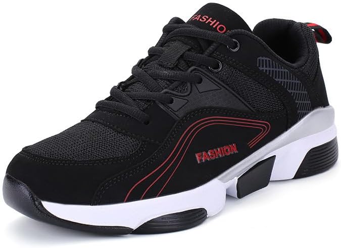 

HoaloX Large Size Breathable Mesh Sports Shoes Sports Shoes- легкие спортивные кроссовки для бега и тренировок, черный/красный