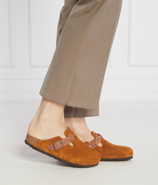 Сандалии-мюли кожаные Birkenstock Boston, коричневый — фото 2