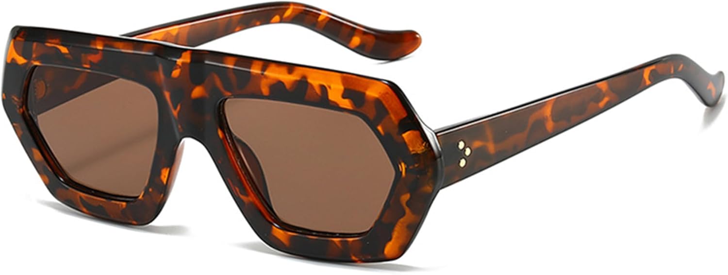 

Женские солнцезащитные очки Bullabulling Square в стиле ретро с прозрачными линзами цвета океана и защитой от УФ-излучения UV400. Мужские модные солнцезащитные очки с леопардовым принтом и цветом шампанского, Leopard