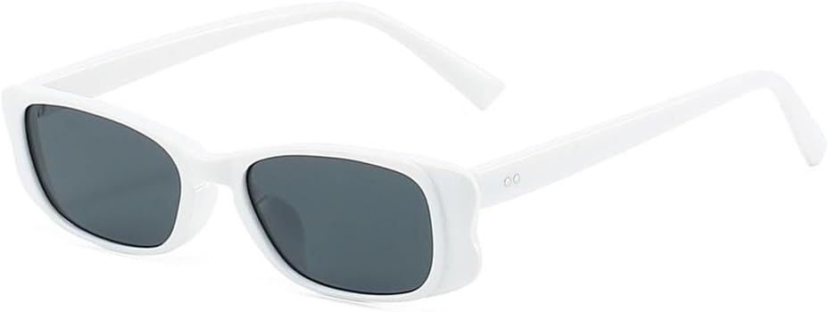 

Солнцезащитные очки UV400 с защитой от УФ-излучения — маленькая оправа в стиле панк с заклепками, подходят для женщин и мужчин, для бега и занятий спортом на открытом воздухе UYPTK, White