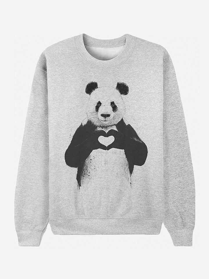

Толстовка WOOOP Sweatshirt Love Panda, серый