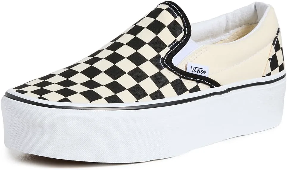 

Женские кеды Vans Classic Slip On на платформе, черно-белый