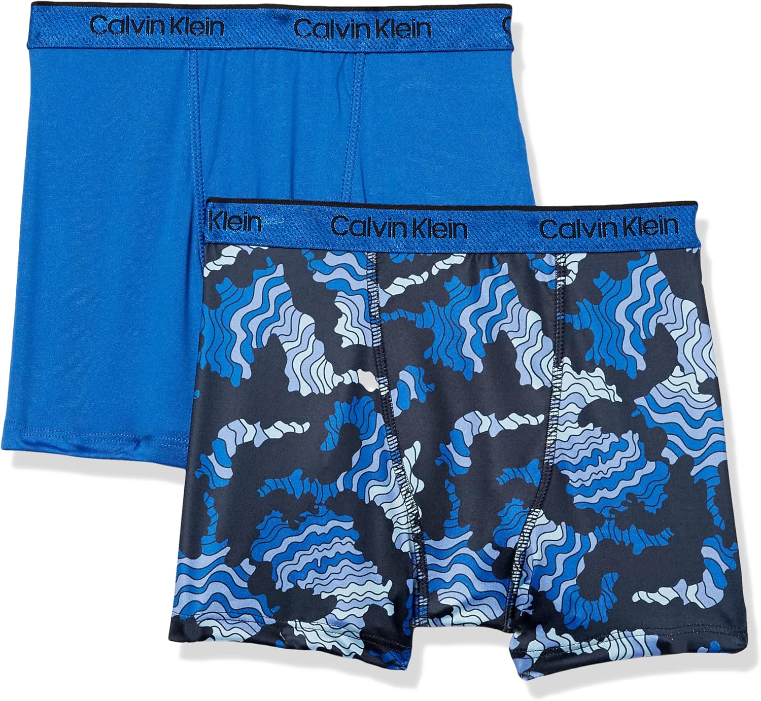 

Комплект из 4 трусов-боксеров Calvin Klein для мальчиков, Navy Wave/Victoria Blue