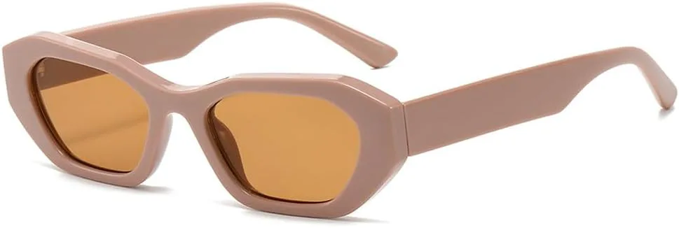 

Ретро-солнцезащитные очки неправильной формы для женщин и мужчин, маленькая оправа, градиентные, модные, с защитой от УФ-излучения UV400 LANGSER, Pink Orange