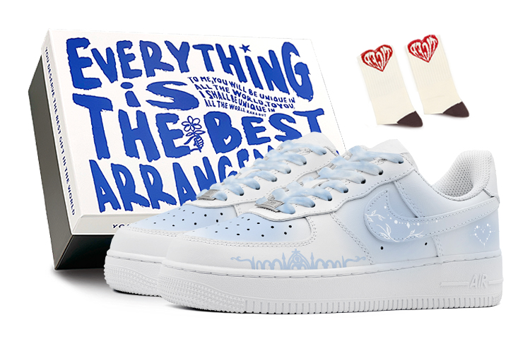 

Мужские кроссовки для скейтбординга Nike Air Force 1, White/Blue