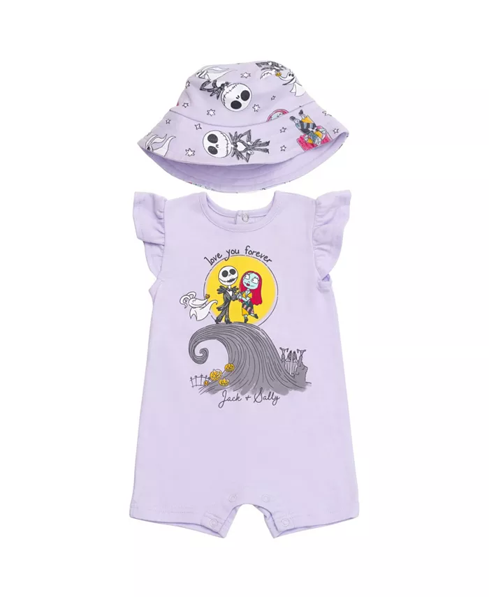 

Детский комбинезон на кнопках и шляпа-ведро для девочек Disney Minnie Mouse Winnie the Pooh Nightmare Before Christmas, фиолетовый
