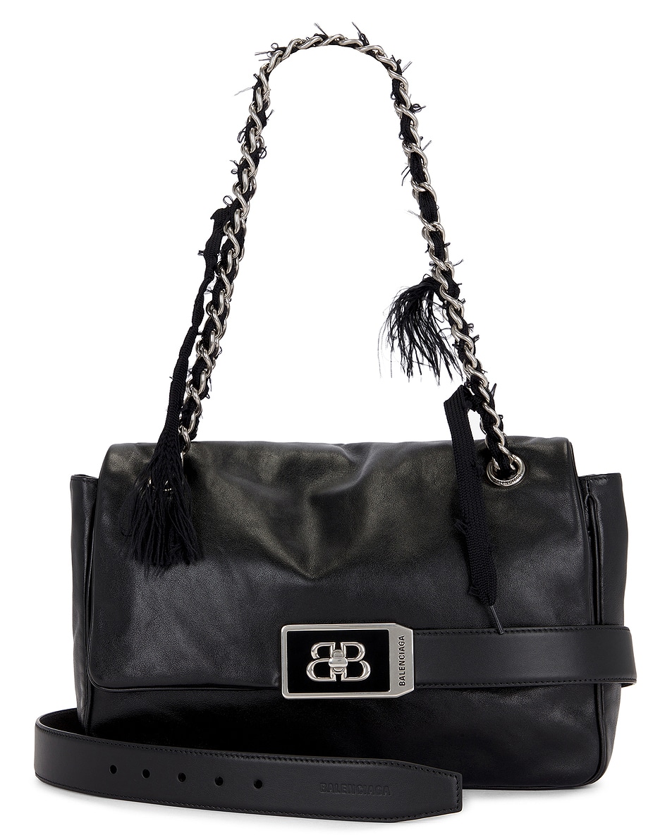 

Сумка среднего размера Modu flap на цепочке Balenciaga, Black