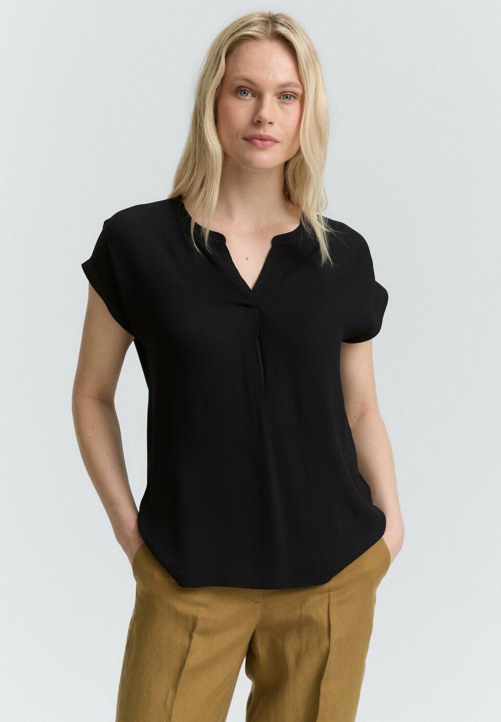 

Блуза Basic T-shirt TOM TAILOR, черный
