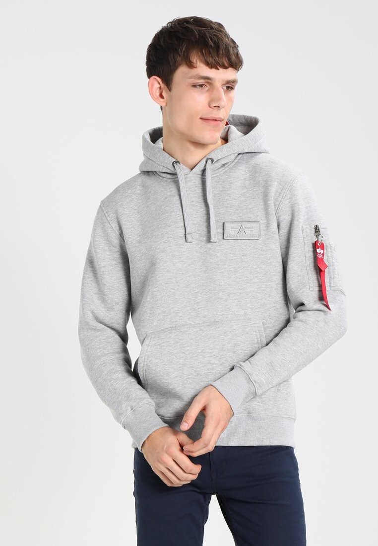 

Толстовка Red Stripe Hoody Alpha Industries, серо-хизер