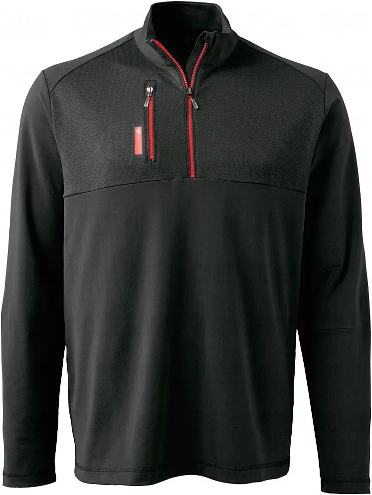 Мужская куртка adidas Golf из комбинированной ткани с застежкой-молнией на четверть длины