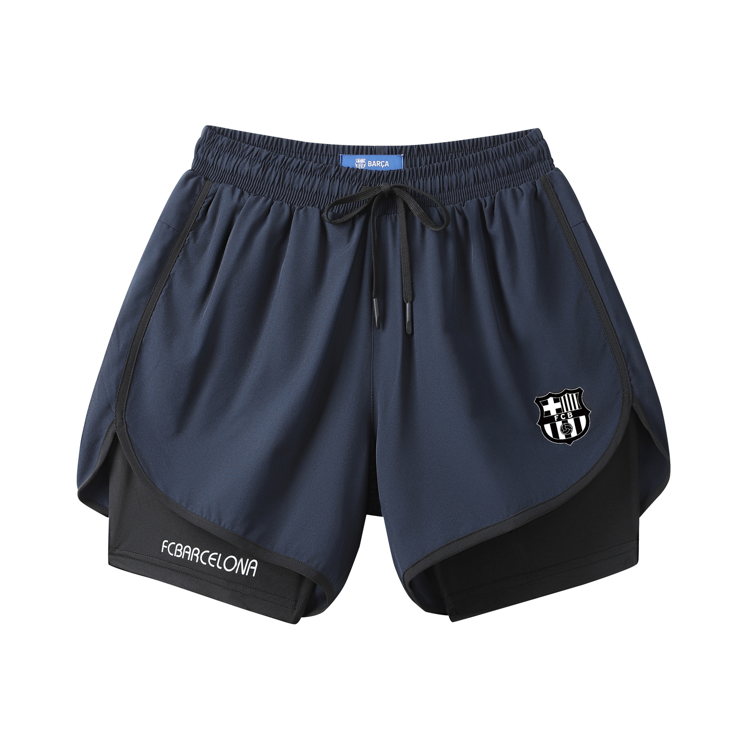 

Повседневные шорты унисекс FCB ARCELONA, темно-синий/белый