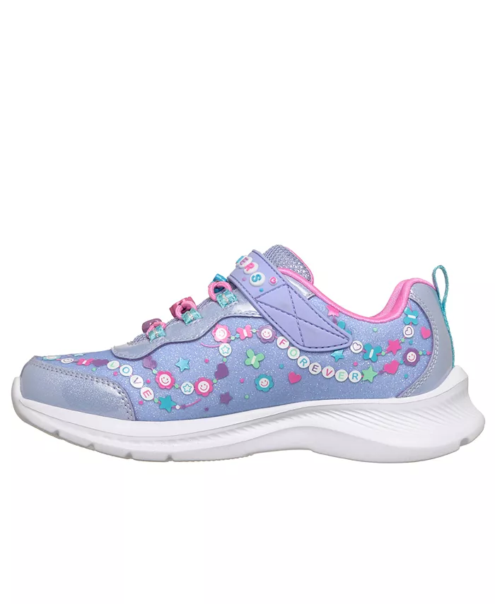 Little Girls Jumpsters 2.0 - Besties 4Ever застежка на липучке повседневные кроссовки от Finish Line Skechers, мультиколор — фото 2