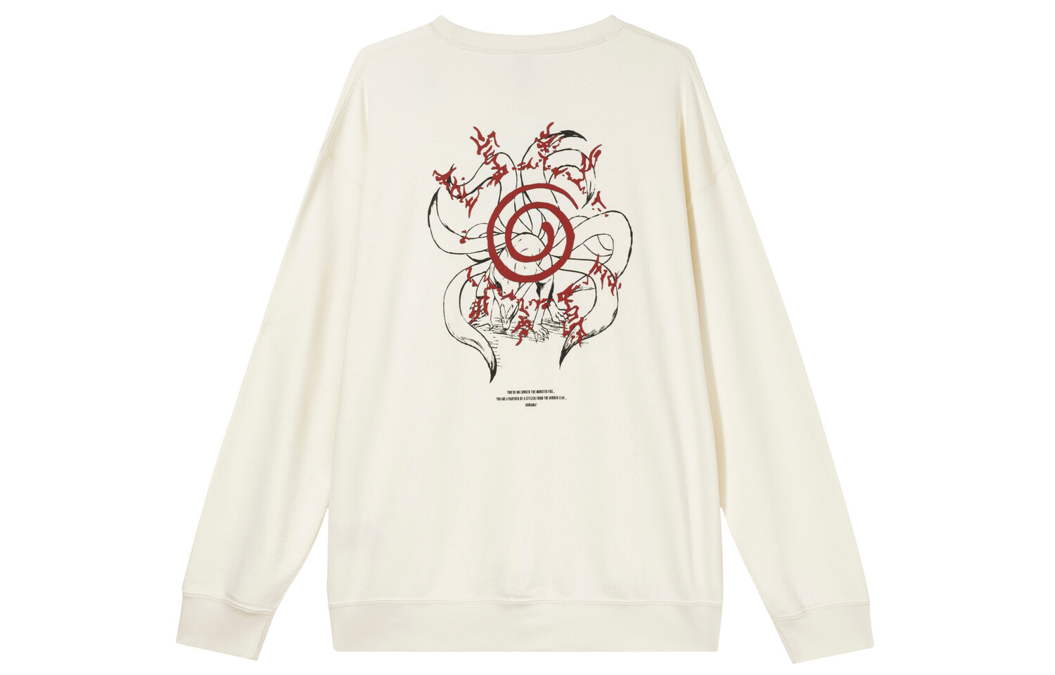 Свитшот с кобрендинговой моделью Naruto, унисекс, белый Uniqlo, белый — фото 2