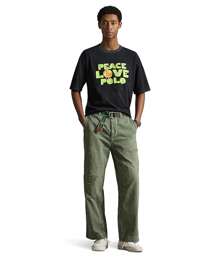 Футболка Classic Fit Peace Love Polo Polo Ralph Lauren, Polo Black — фото 2