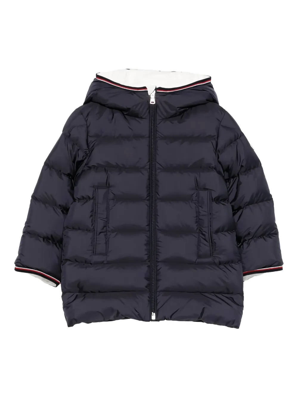 Пуховик с капюшоном Moncler Enfant, синий