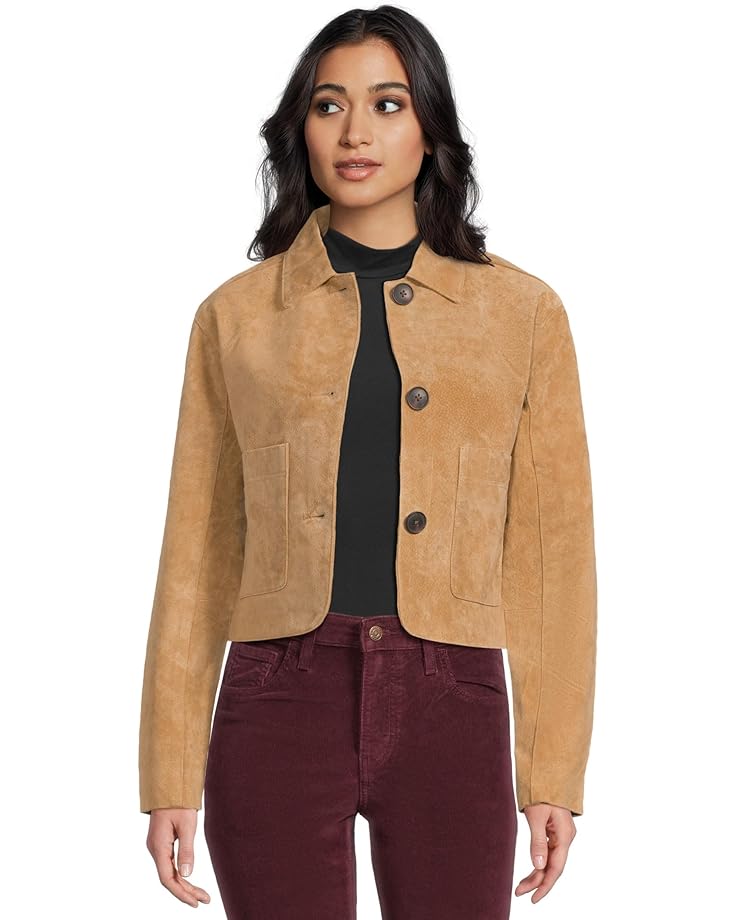 

Женский укороченный блейзер Blank NYC Real Suede, Cinnamon Crunch