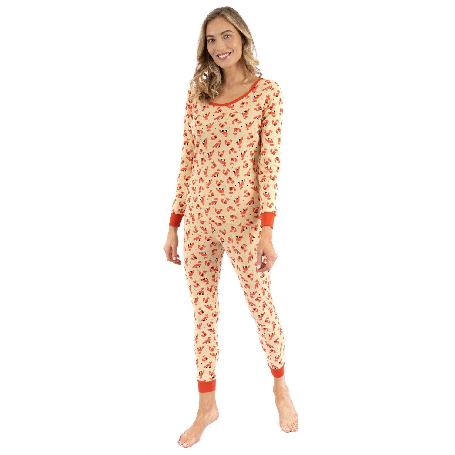 

Женская хлопковая пижама из двух предметов Leveret Fox Leveret