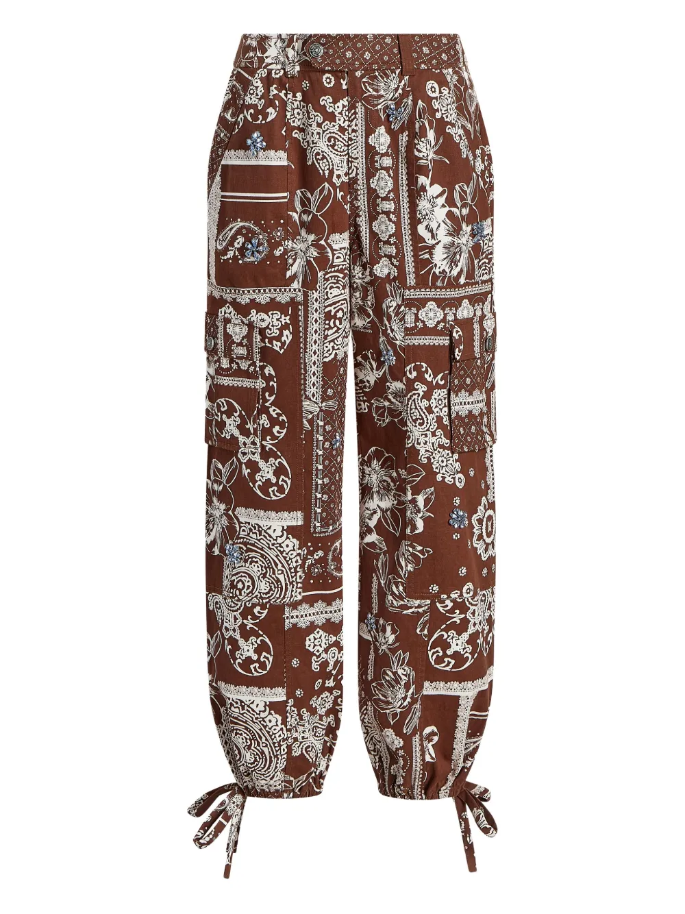 

Брюки карго с принтом Cinq A Sept, коричневый