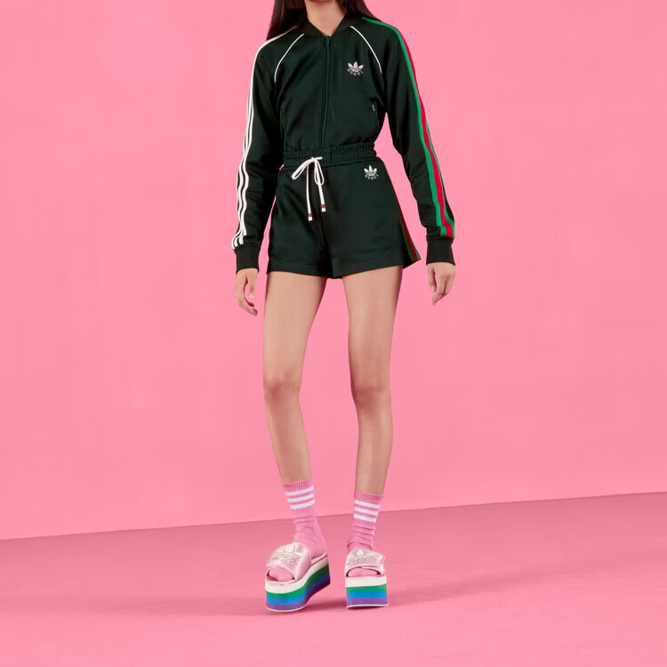 Шорты женские Adidas Originals X Gucci, зеленый — фото 2
