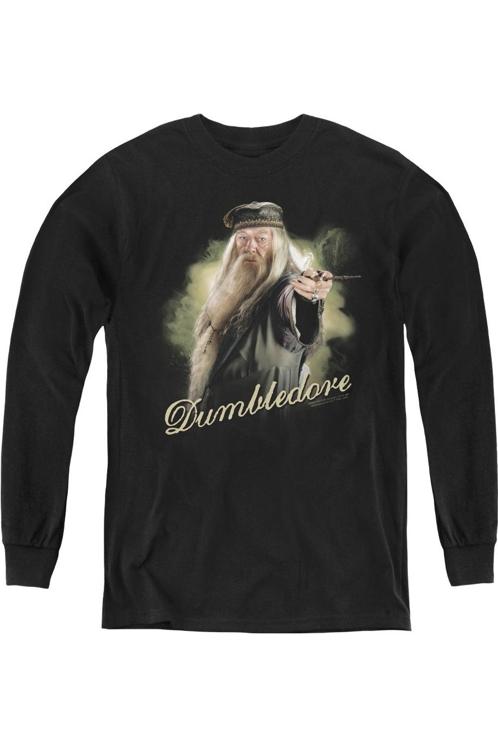 

Футболка с длинным рукавом "Гарри Поттер" - палочка Дамблдора Gildan, черный