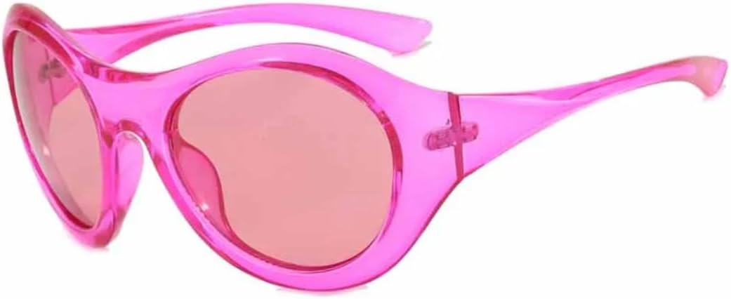 

Популярные модные солнцезащитные очки большого овального размера для женщин, панк-стиль, для мужчин, для активного отдыха и спорта, защита от УФ-излучения UV400 VVTWSSW, Purple Pink