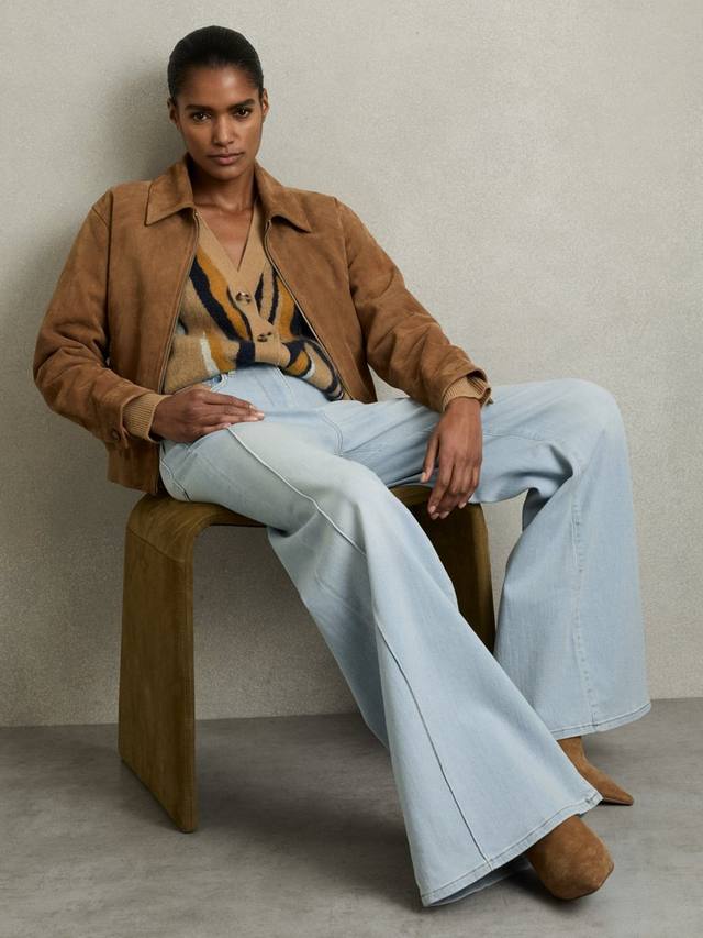 

Джинсы с широкими штанинами petite heather Reiss, светло-синий