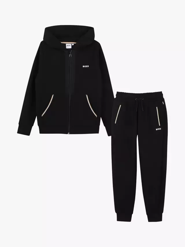 Детский комплект: толстовка и спортивные штаны, черный HUGO BOSS