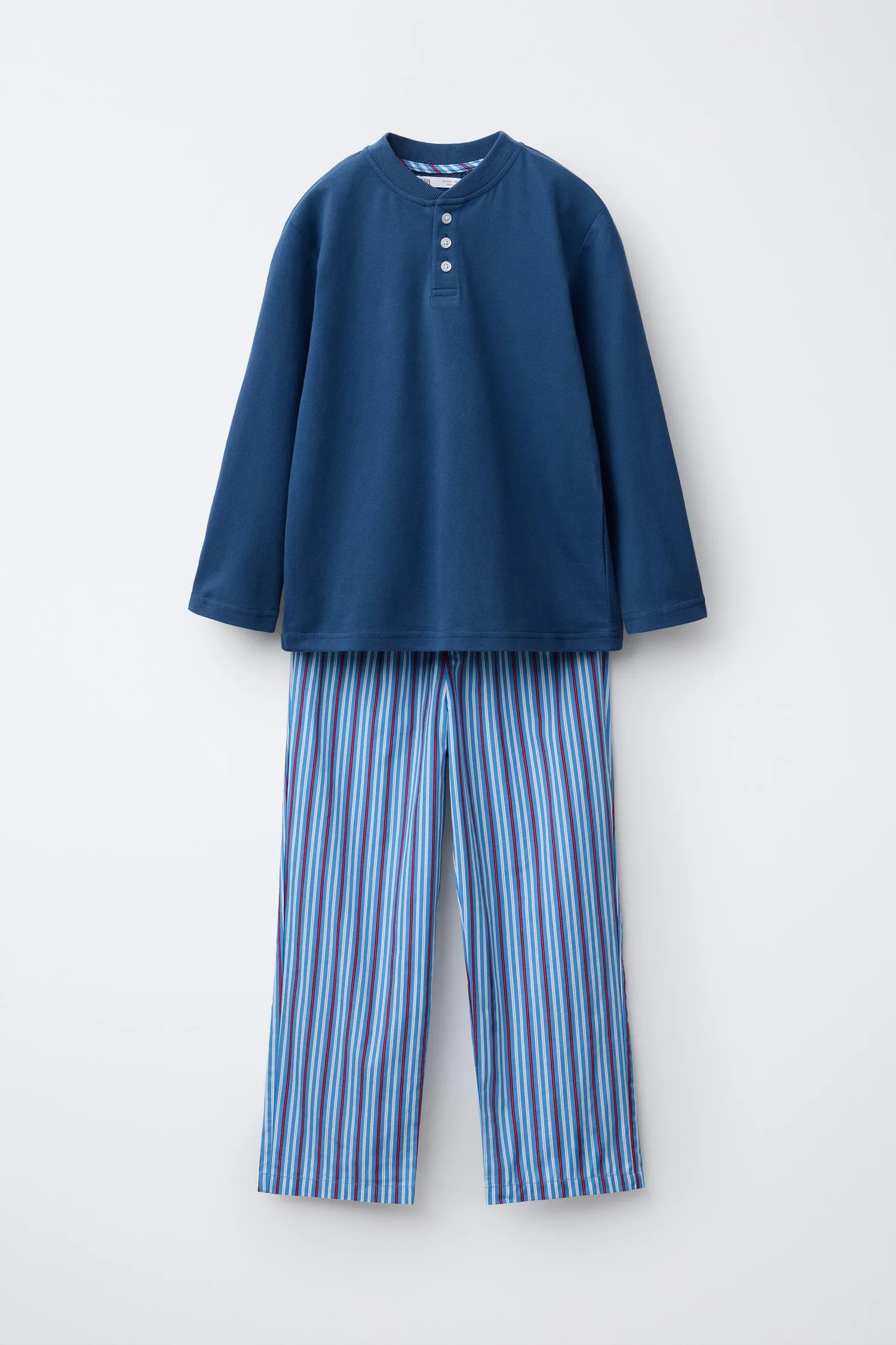 Для детей 6-14 лет / пижамный комплект в полоску Zara, синий