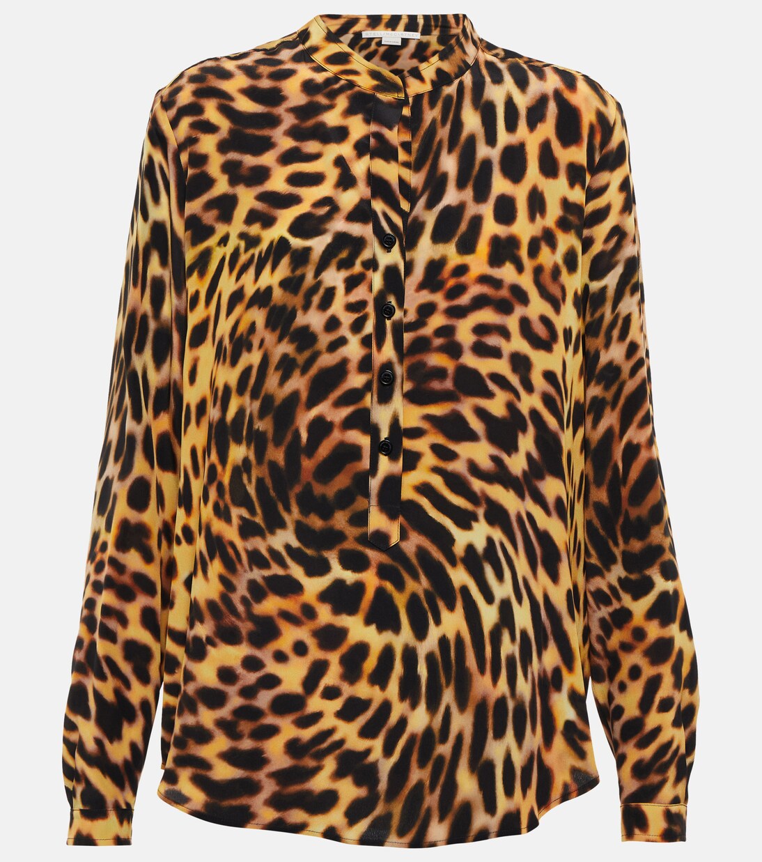

Шелковая блузка с гепардовым принтом Stella McCartney, Tortoise Shell