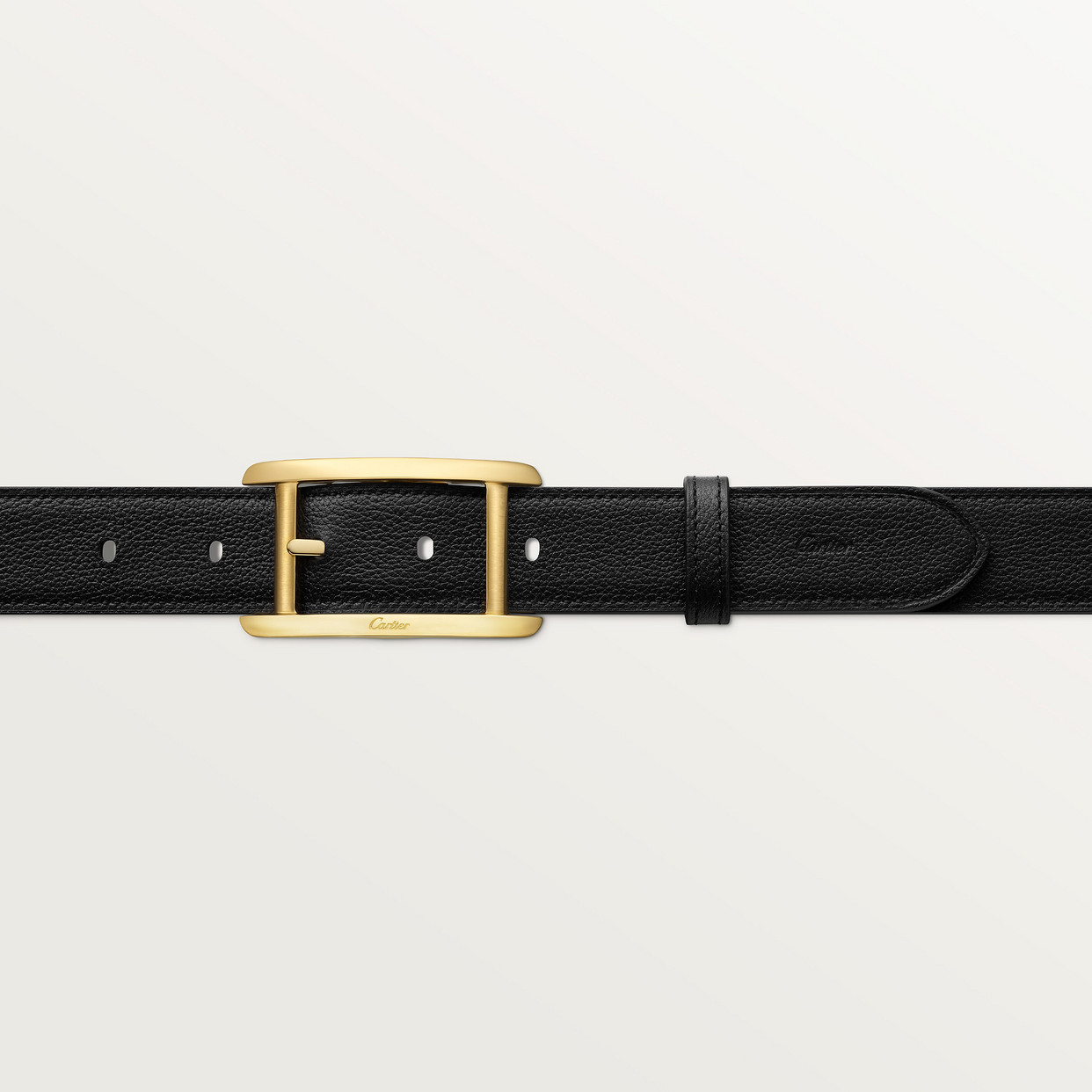 

Мужской ремень Cartier Ceinture, Tank Américaine, черная и коричневая воловья кожа