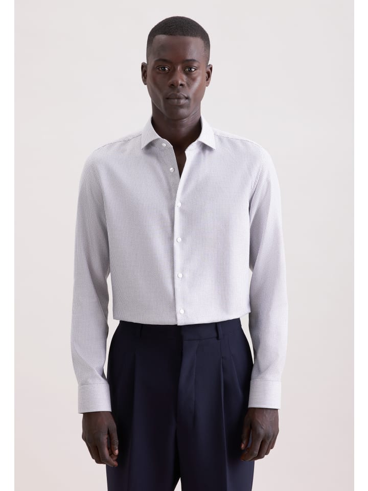 

Seidensticker Приталенная деловая рубашка бежевого цвета