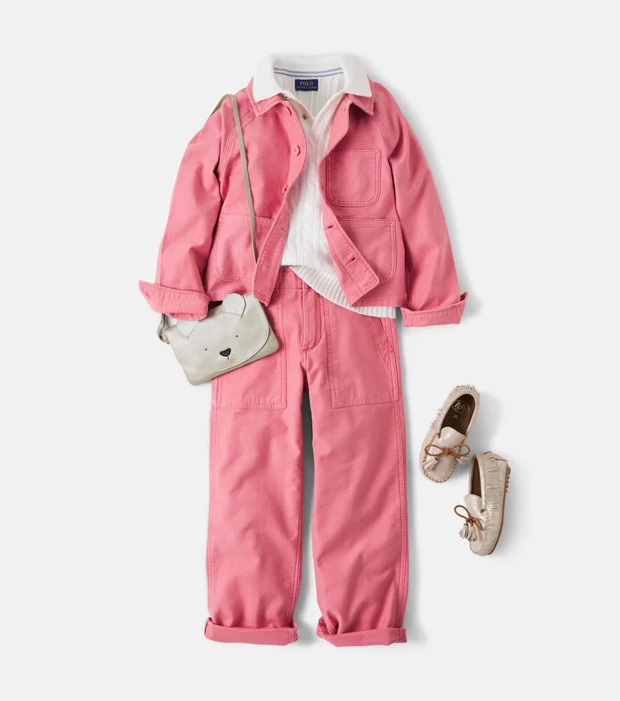 Прямые джинсы Polo Ralph Lauren Kids, розовый — фото 2