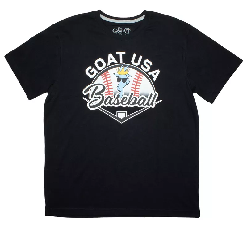 

Мужская бейсбольная футболка GOAT USA, черный