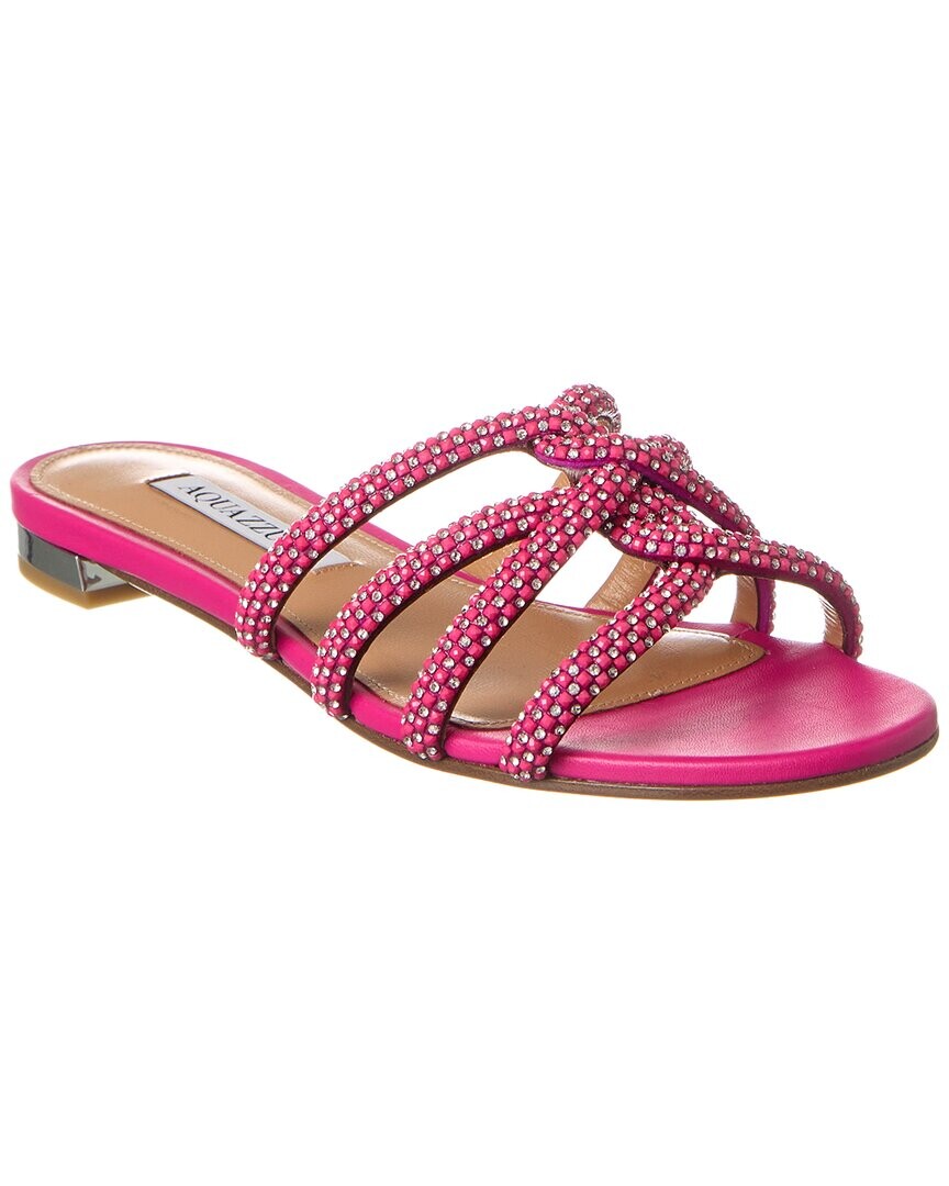 

Замшевые сандалии Aquazzura Moondust, розовый