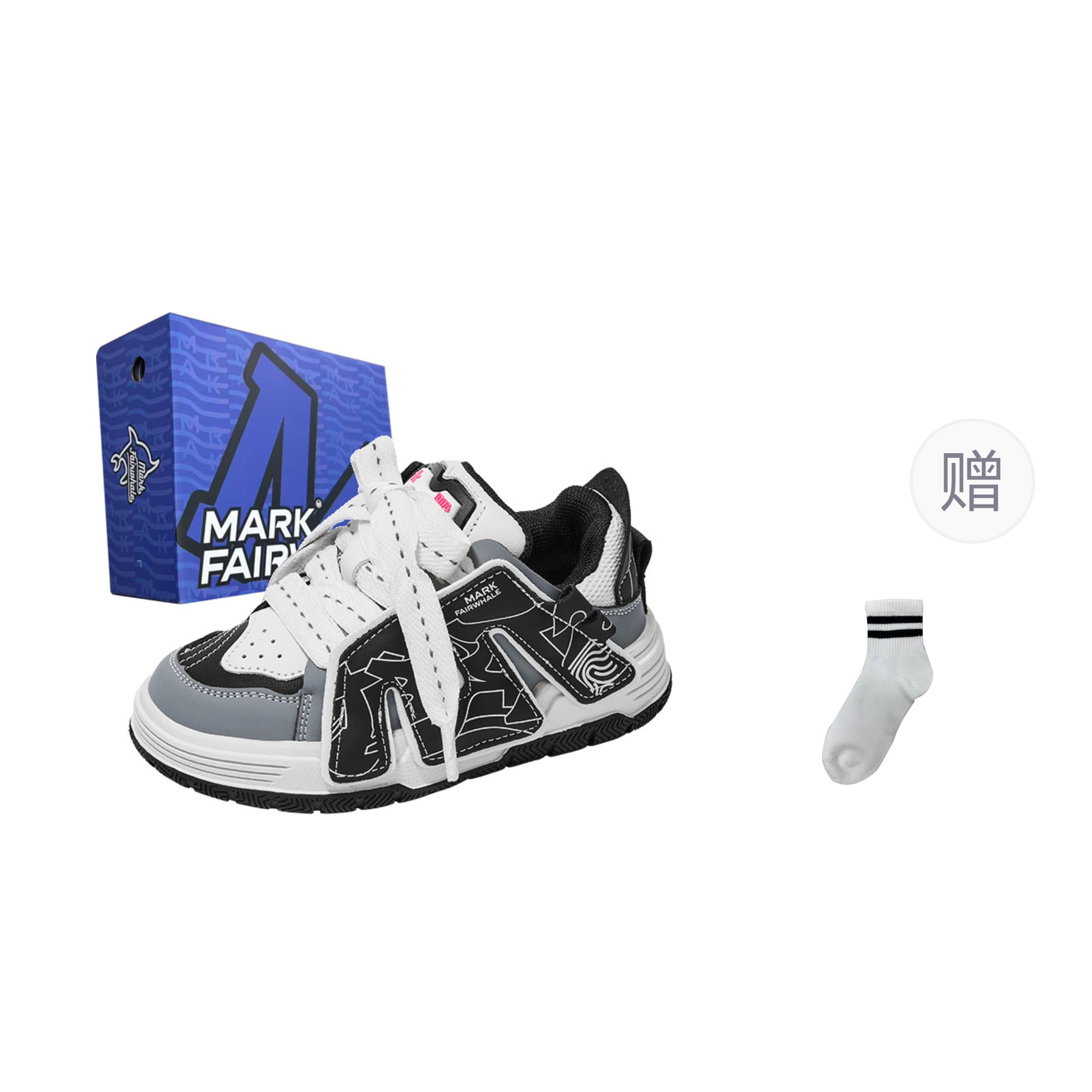 

Детские скейтерские кроссовки Kids FAIRWHALE, черный