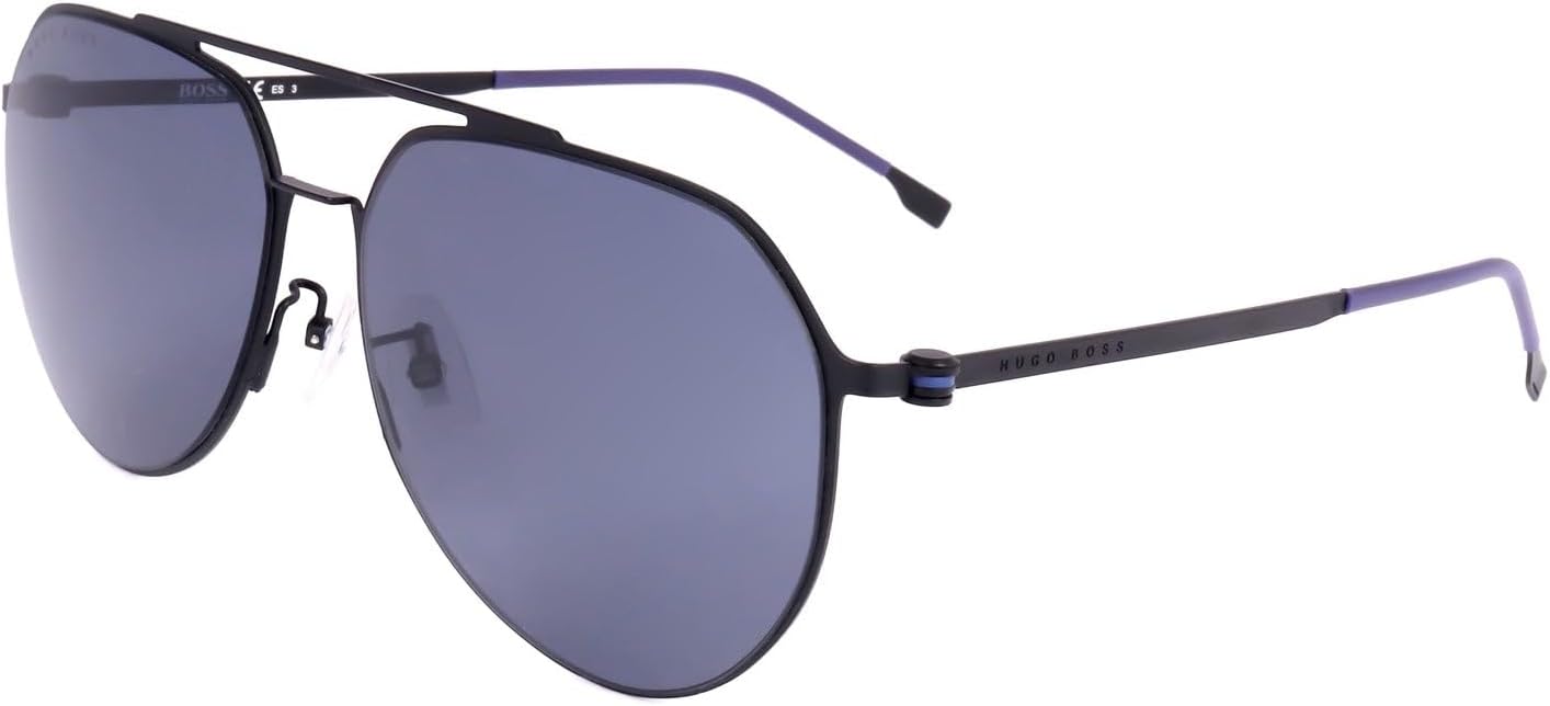 

Солнцезащитные очки Hugo Boss Pilot B1404FSK 003KU, матовые черные/синие, 61 мм