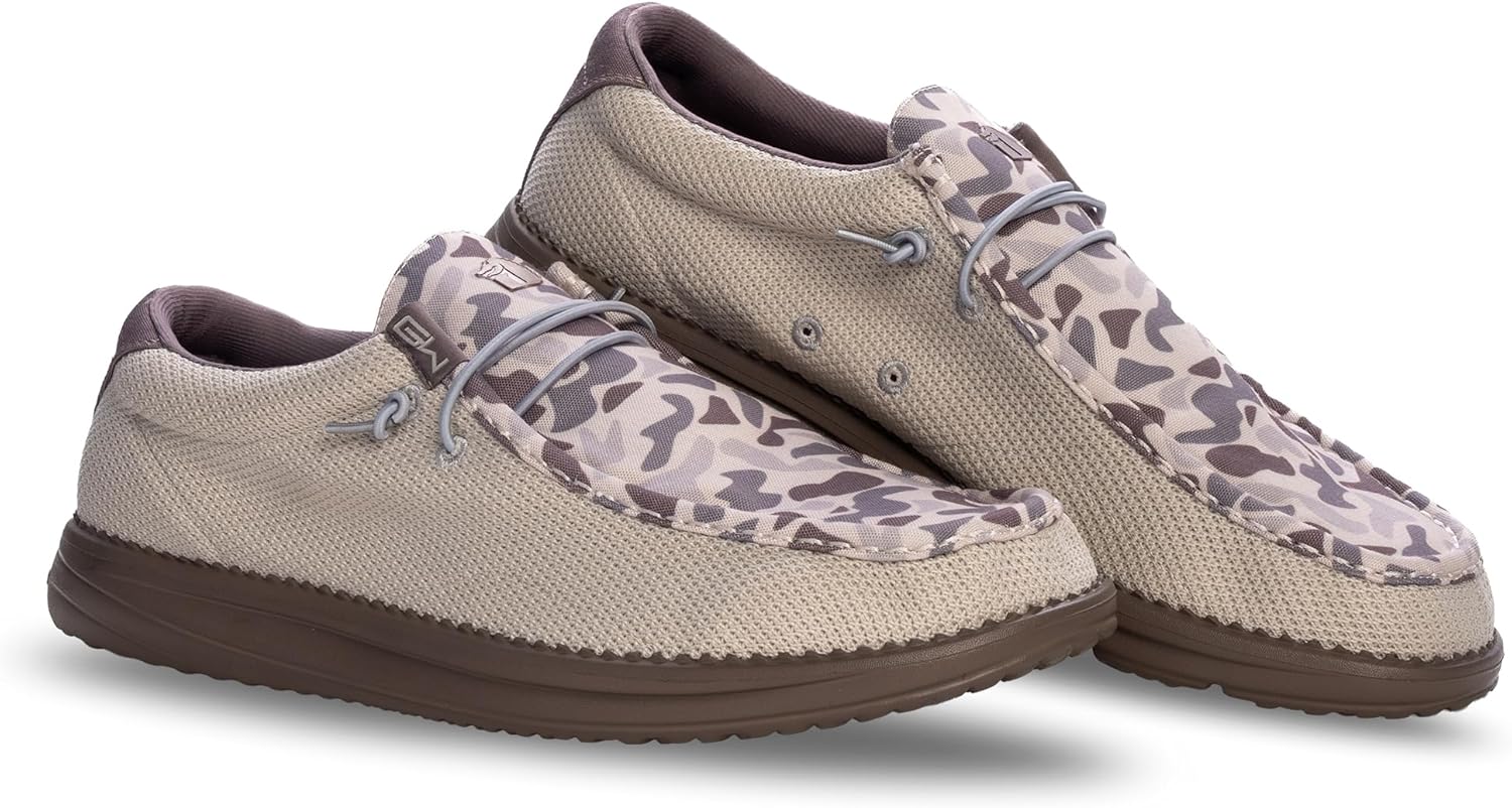 

Мужские ботинки Gator Waders для кемпинга - дышащие лоферы без шнуровки - эластичные шнурки - сверхлегкая амортизация на весь день - удобная посадка, Wetland Old School Camo