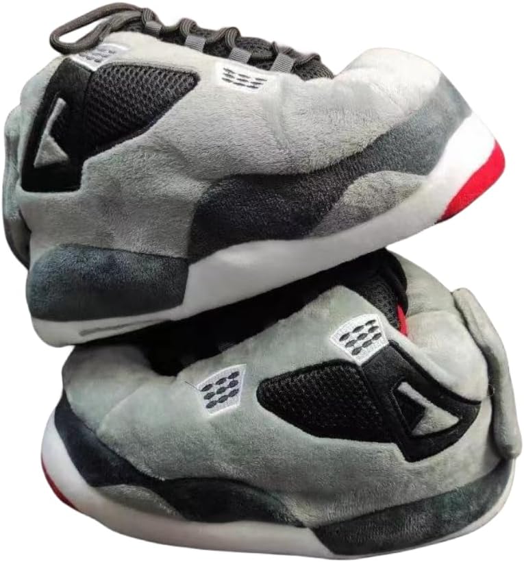 

Домашние тапочки-кроссовки YSLEN для мужчин и женщин- теплые, противоскользящие, пушистые, для дома и улицы, серый