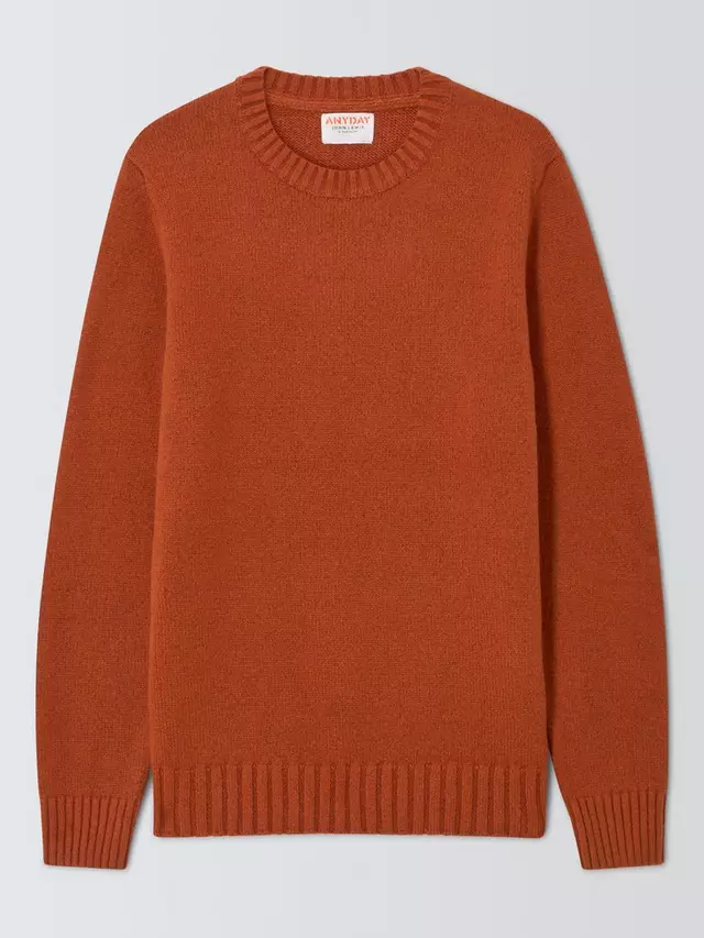 

Джемпер John Lewis ANYDAY Cotton Blend Knit Crew Neck, красный