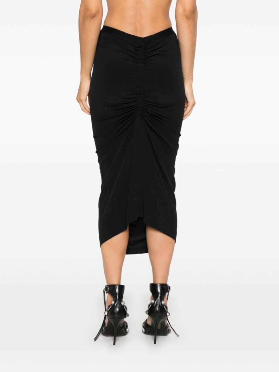 Rick Owens юбка миди Shrimp, черный — фото 4
