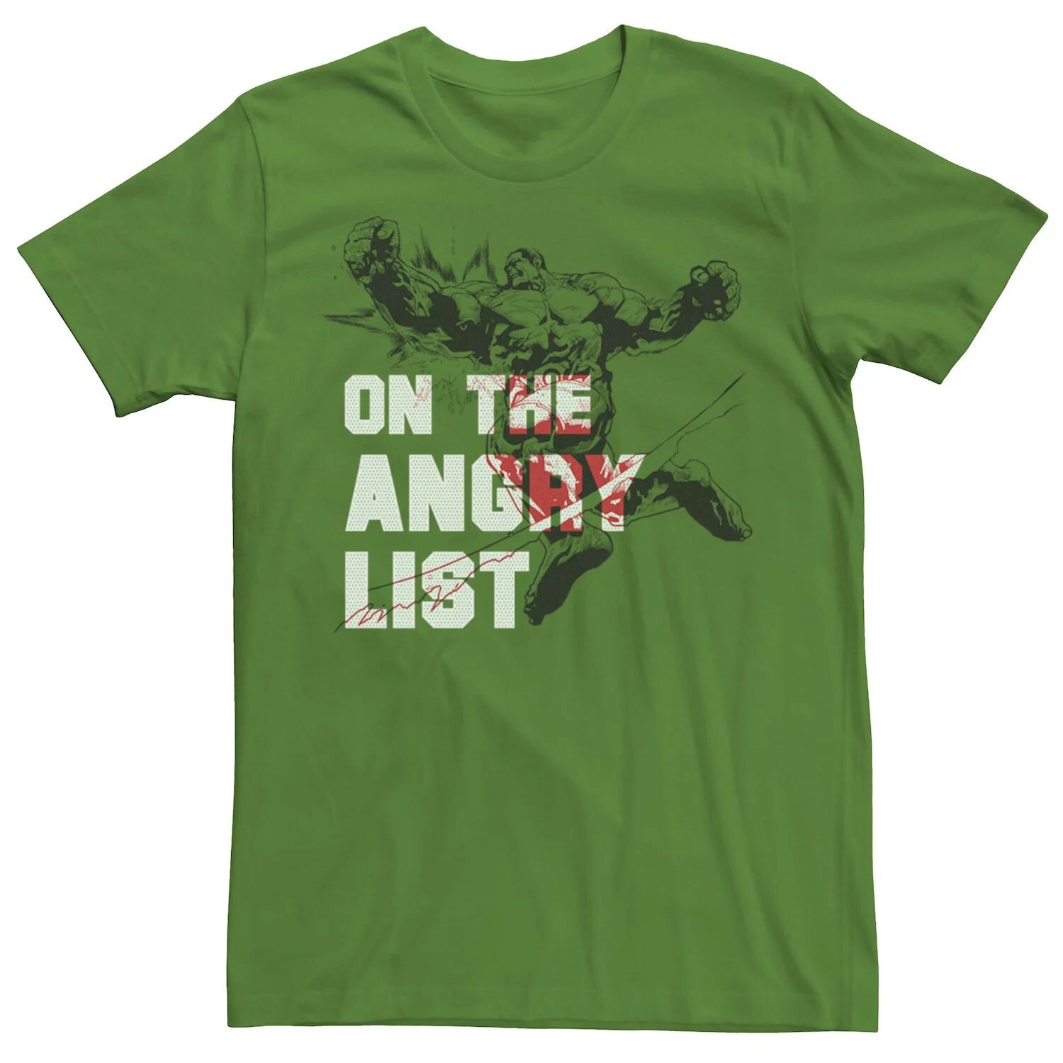 

Мужская рождественская футболка Avengers The Hulk On The Angry List Marvel