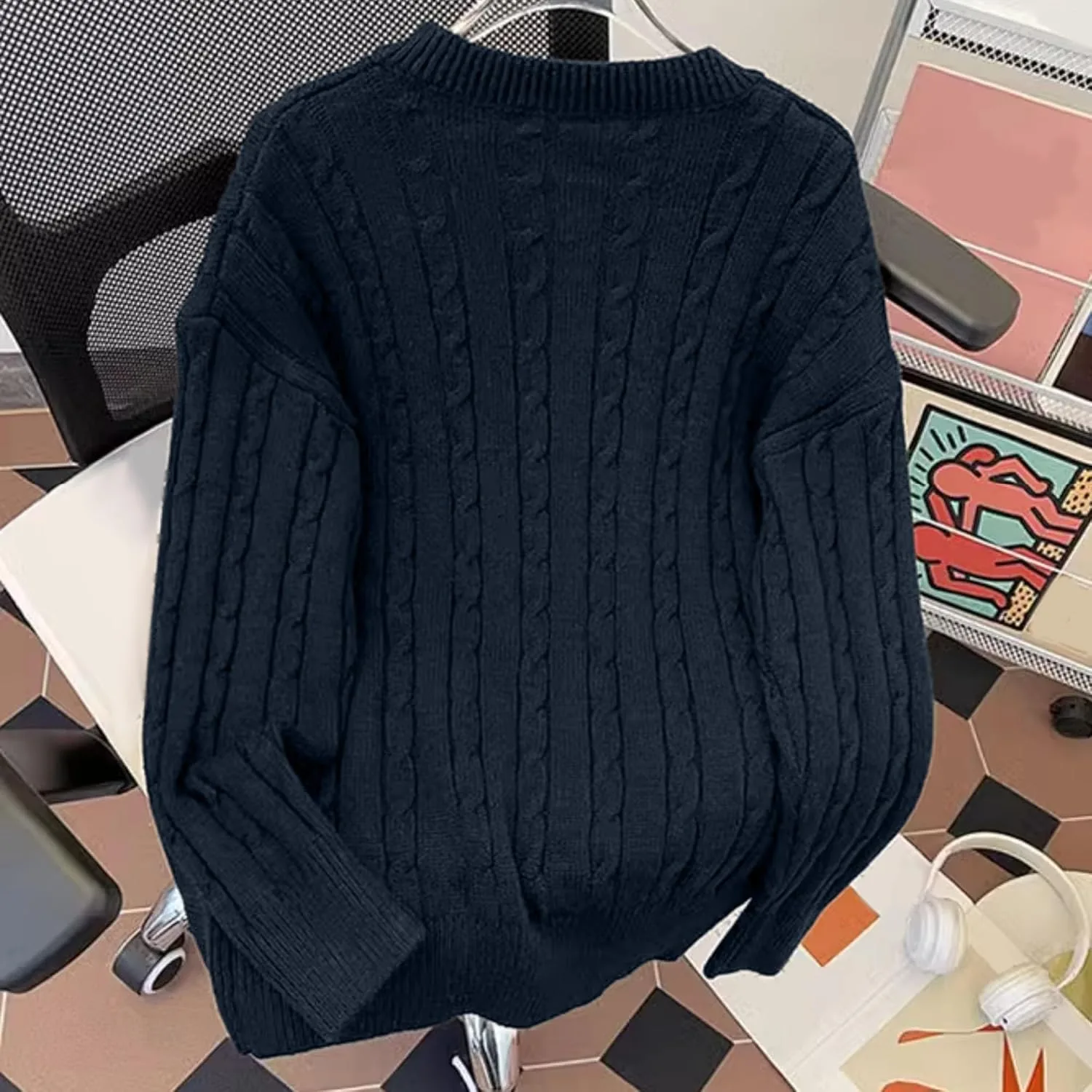 Мужской повседневный свитер-хенли Slim Knit с длинным рукавом — фото 2