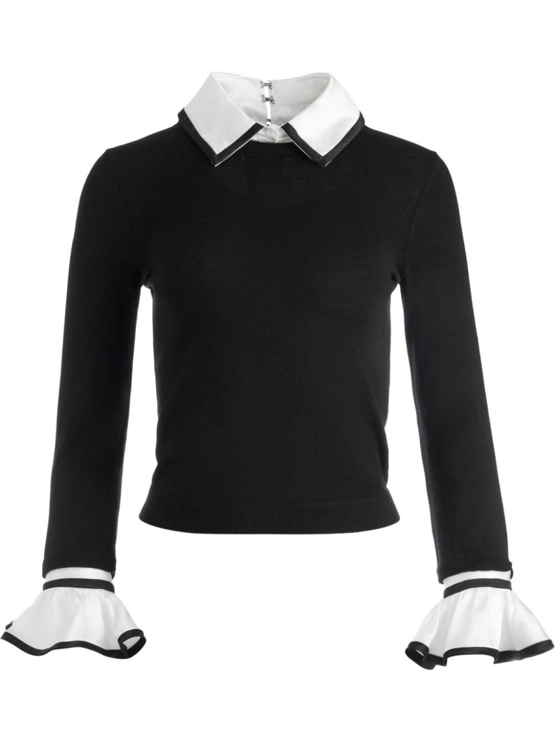 

Alice + olivia джемпер Justina Combination из смесовой шерсти, черный