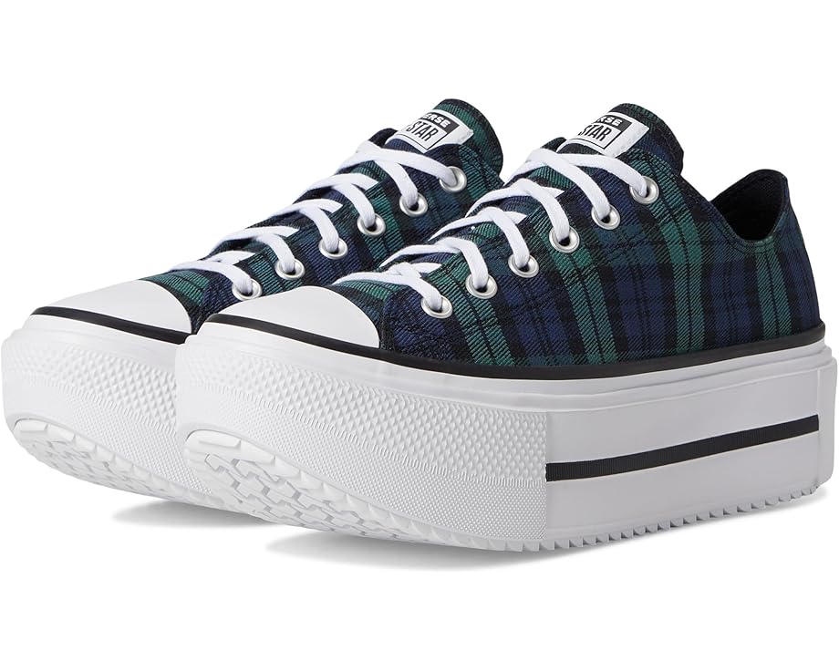Кеды Converse Chuck Taylor All Star Lift Double Stack Platform Plaid, цвет Navy/Black/Branch Out